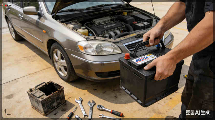 正蓝旗汽车换电瓶电话【案例】